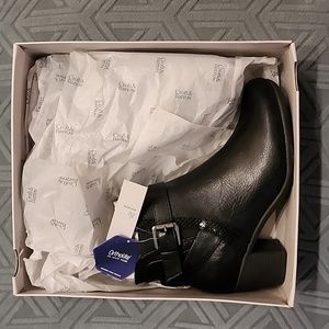 Croft & Barrow Black Faux Leather Booties NWT